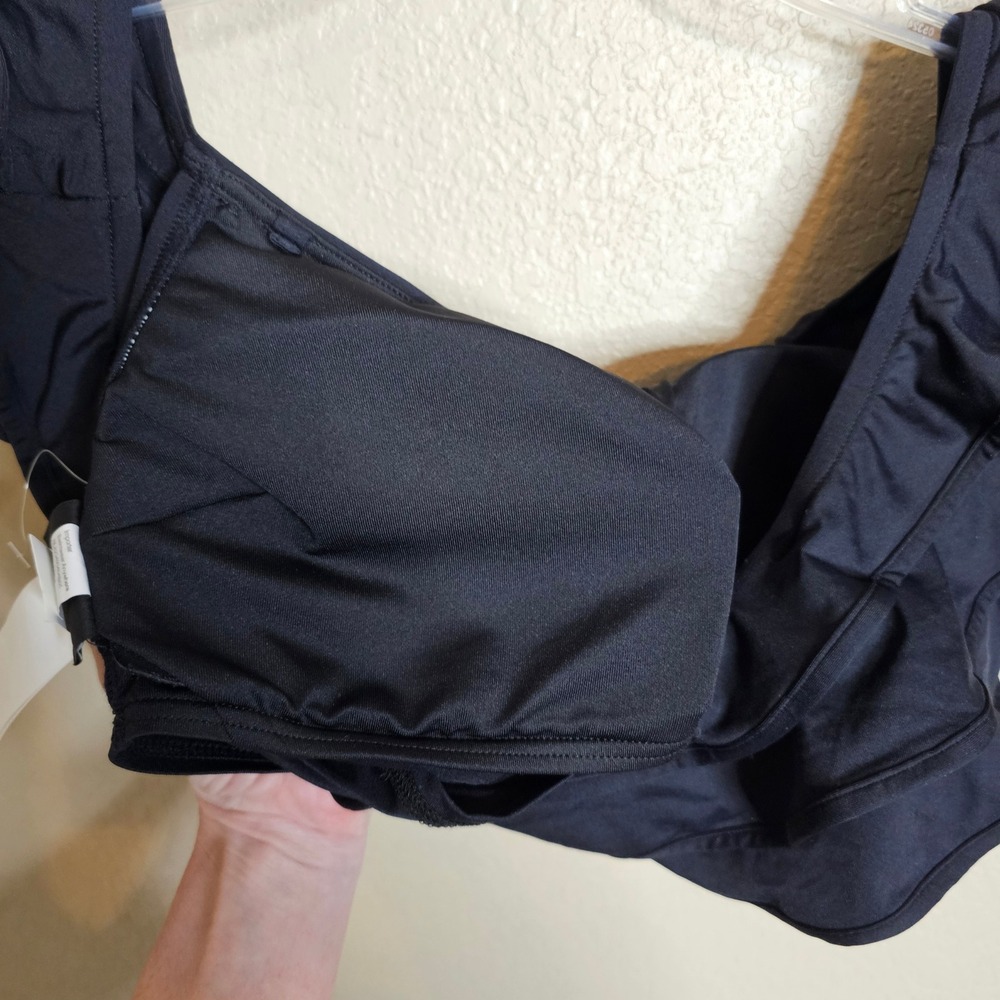 Kate Spade New York Black Ruffle Off the Shoulder Bikini Swim Top Womens Medium - Picture 6 of 8